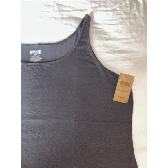 NWT Duluth Women's 2XL No-Yank Cami Stretch Cotton Tank Top Color: Coal - Picture 3 of 8